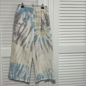 R..G. Kane 🎀 Pastel Tie-Dye Wide-Leg Sweatpants Comfy Cozy Loungewear Pant